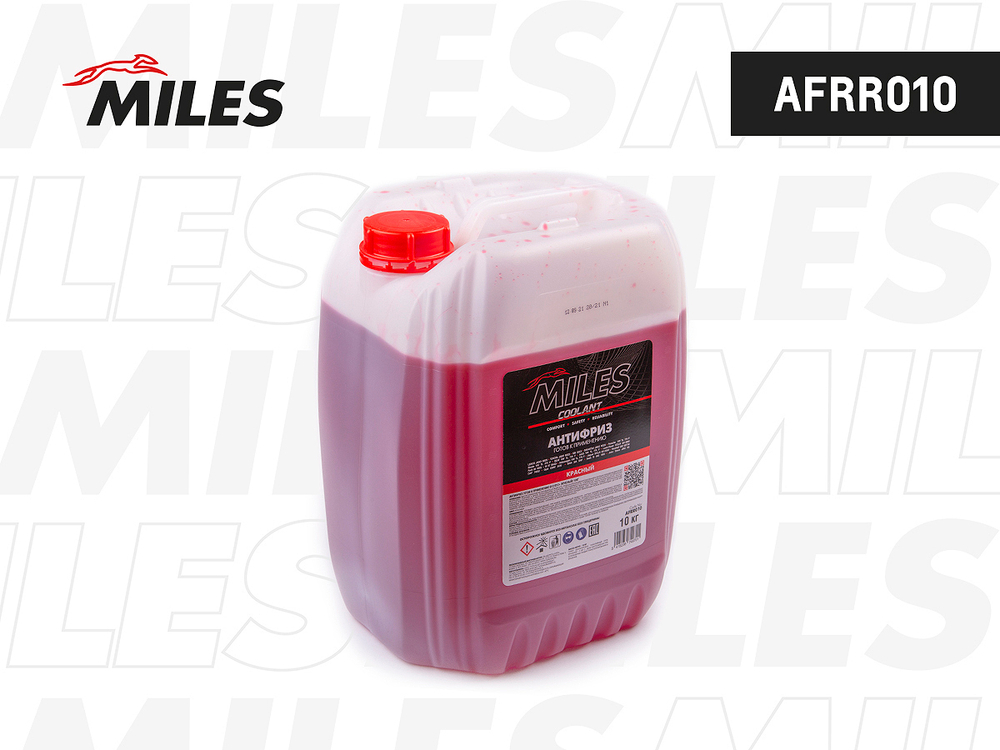 Антифриз MILES красный G12/G12+ готовый 10 кг