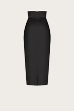 ЮБКА ИЗ ШЕЛКА С ДЕКОРАТИВНЫМ ПОЯСОМ