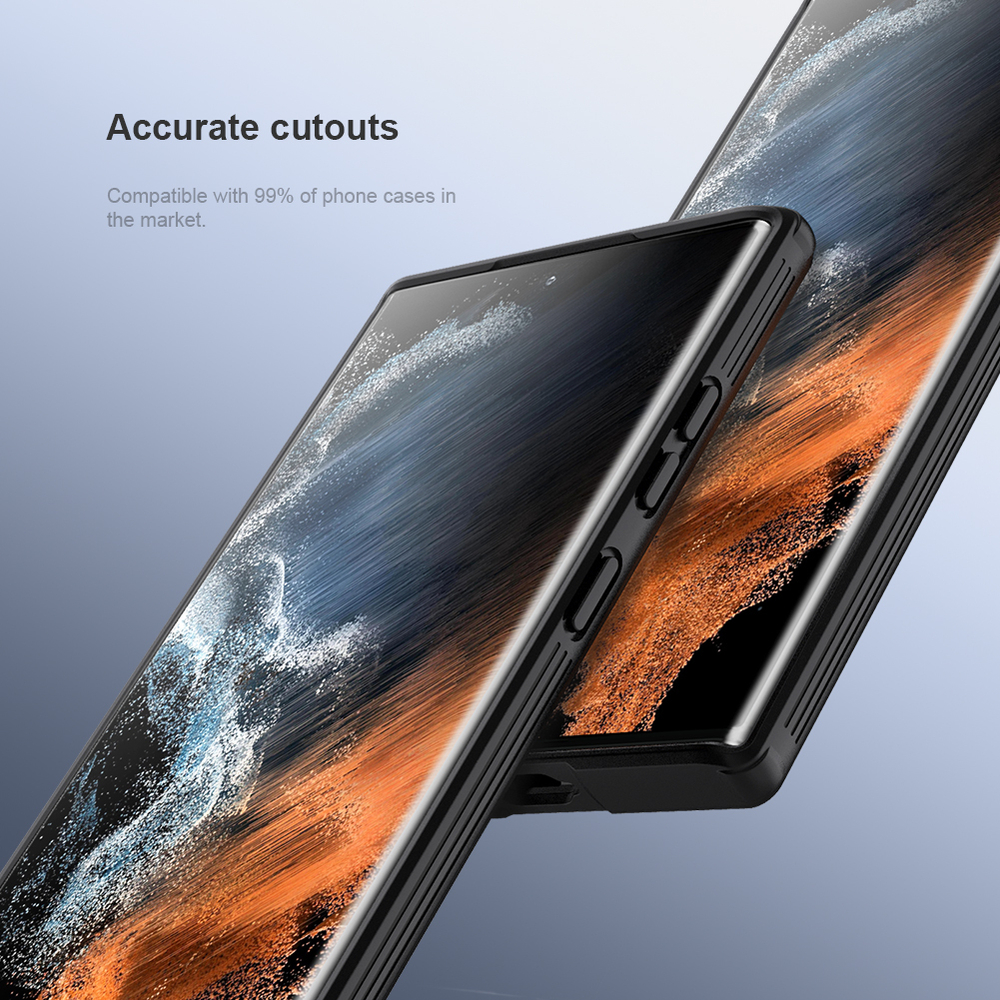 Защитная пленка 2шт. для экрана на Samsung Galaxy S22 Ultra от Nillkin, серия Impact Resistant Curved Film