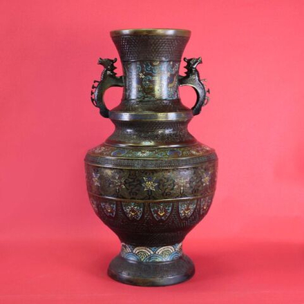 Винтаж: Китайская ваза из перегородчатой эмали