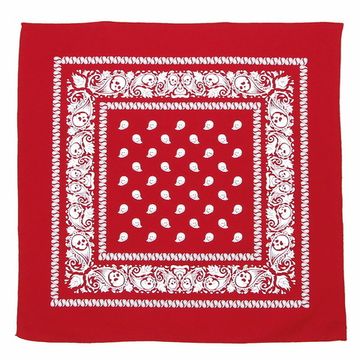 Бандана красная с черепами в огурцах (305)