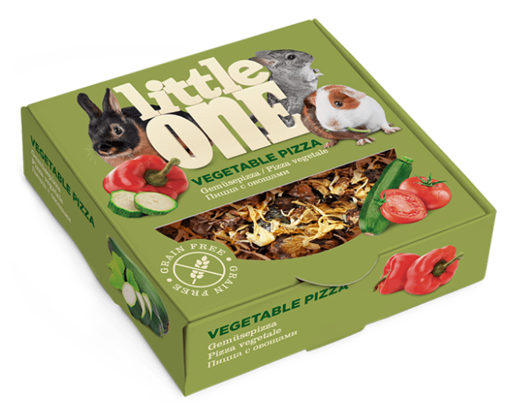 Little One лакомство - игрушка для грызунов Пицца с овощами, 55 гр