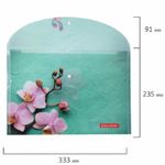 Папка-конверт на кнопке А4, Brauberg Цветы, 160мкм