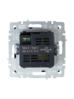 BRITE Розетка USB A+C 18Вт РЮ11-1-БрТБ темная бронза IEK