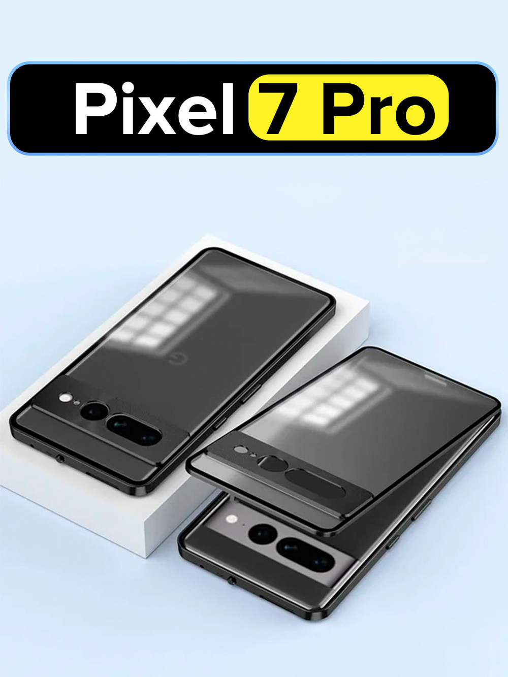 Металлический чехол MosSeller для Google Pixel 7 Pro, черный (комбинированный)