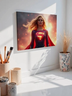 Картина на стену 40 X 50 Девушка супермен