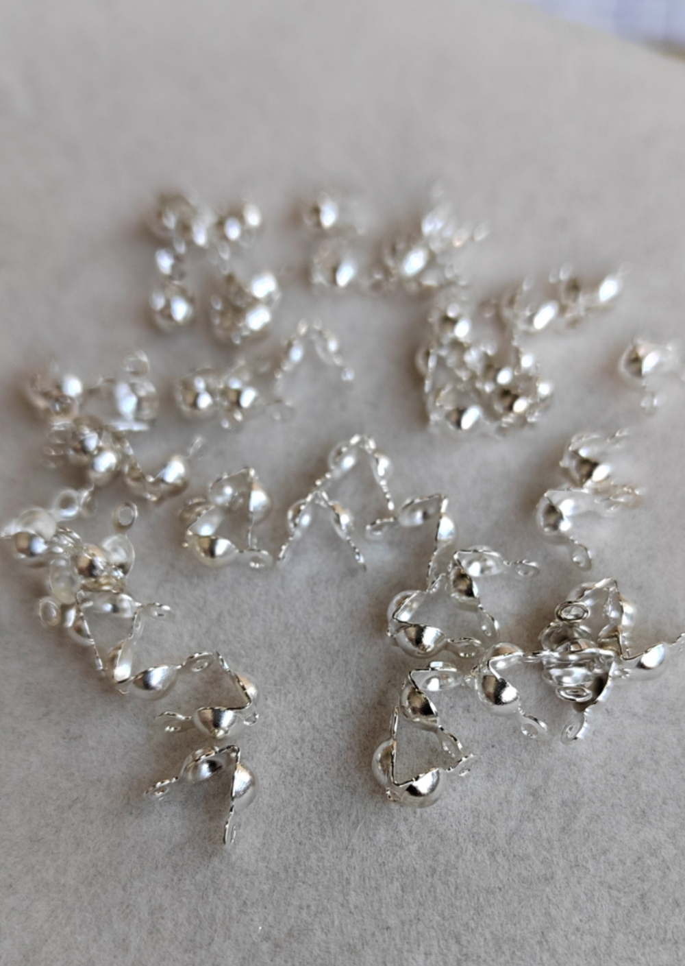 L386-сс Каллоты 7,5*4мм, нерж. сталь, светлое серебро, шт