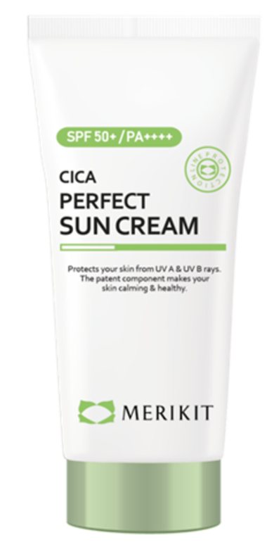 Merikit Крем солнцезащитный питательный SPF50+ - Merikit Cica Perfect Sun Cream SPF50+, 60 мл