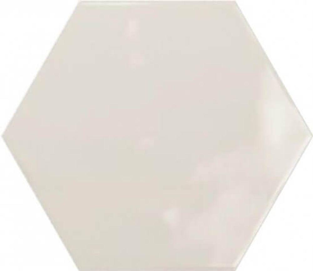 Ribesalbes Geometry Hex Creme Glossy 15x17.3