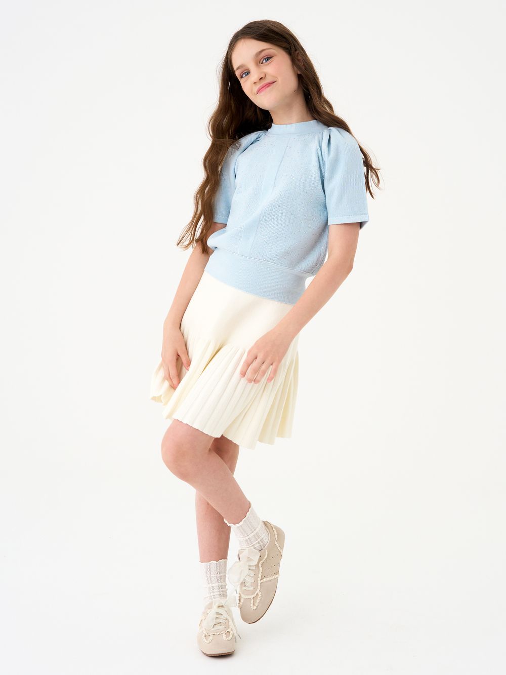 Джемпер для девочки AT1374 голубой