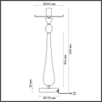 4889/1T ODL_EX Настольная лампа E27 1*60Вт 220В IP20 STANDING
