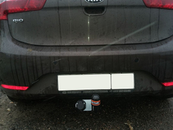 Фаркоп для Kia Rio хетчбек 2011-2017 Тип шара: A. Нагрузки: 1500/75 кг, KI 29
