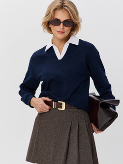 Джемпер с воротником поло