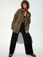 Рубашка Kraizy Stripes Leo Wild джинсовая леопардовая