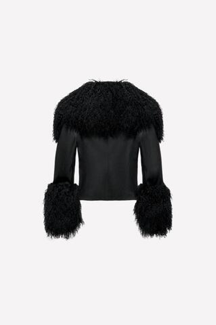 ZARA X LUDOVIC DE SAINT SERNIN КОЖАНАЯ КУРТКА, ЧЕРНЫЙ