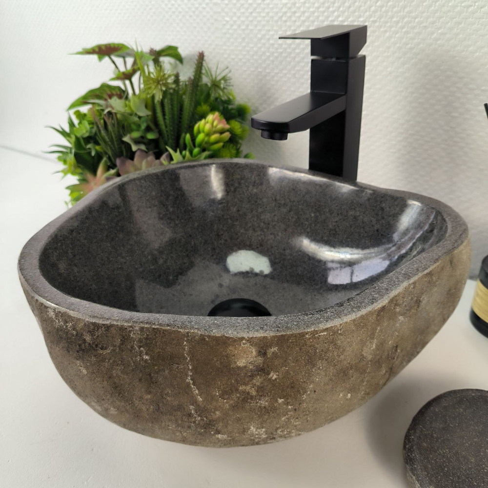 Раковина из речного камня RS-65007 34*33*15 0855