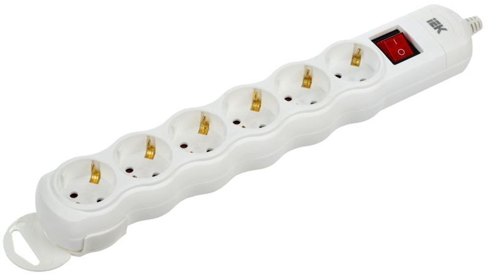 Колодка удлинителя 6-мест. с заземл. с выкл. РПр06В IEK WYP10-D-KP-16-06-ZKS-K01 Колодка удлинителя 6-мест. с заземл. с выкл. РПр06В IEK WYP10-D-KP-16-06-ZKS-K01