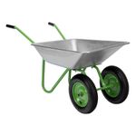 Тачка садовая, 2-х колесная, грузоподъемность 120 кг, объем 65 л Сибртех, 689135