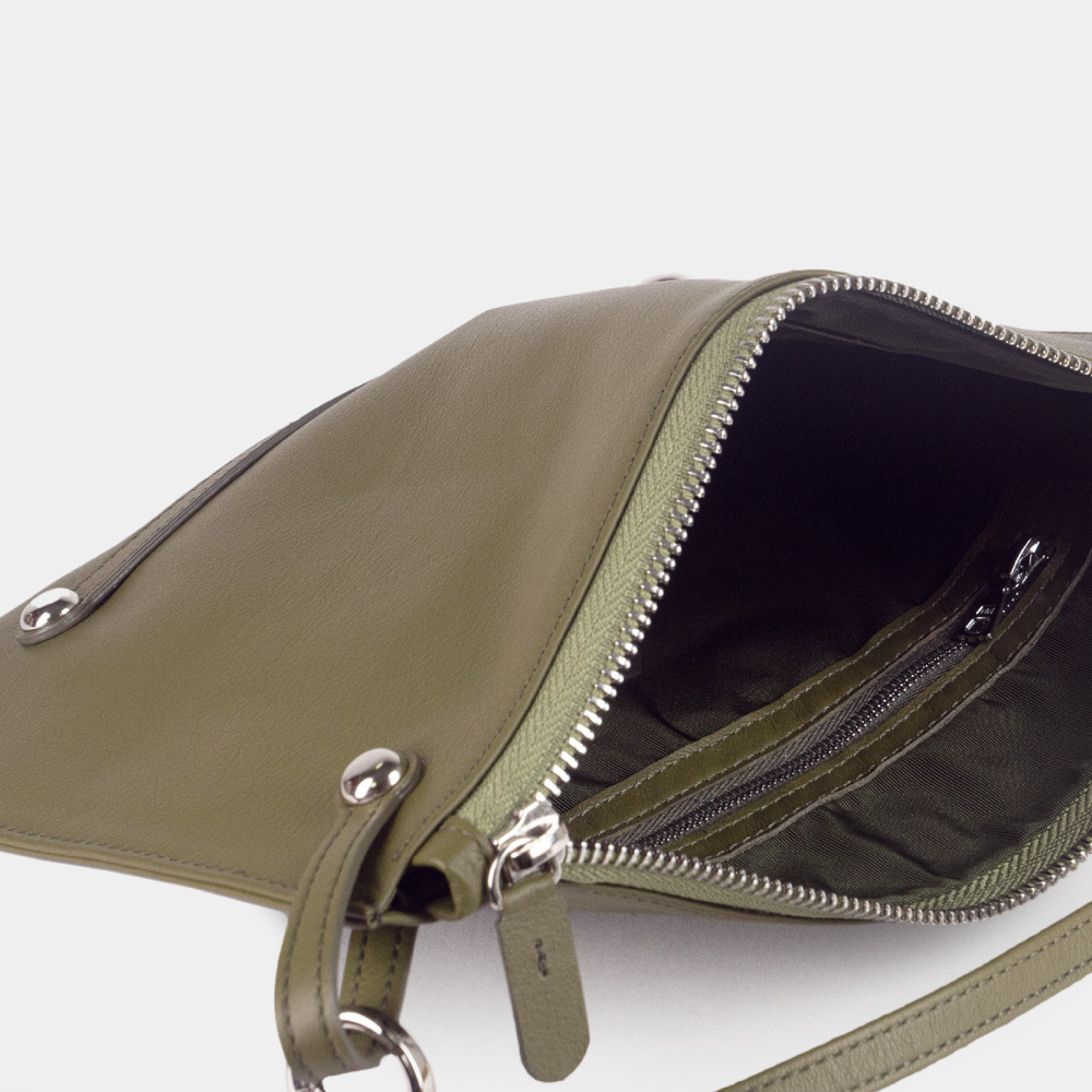 Сумка Julie из кожи теленка, цвета оливы