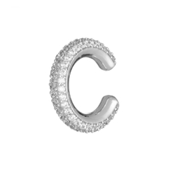 Кафф-полукруг, россыпь цирконов, серебро