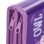 Пенал ПИФАГОР, 2 отделения, ламинированный картон, 19х11 см, Owls, 270169