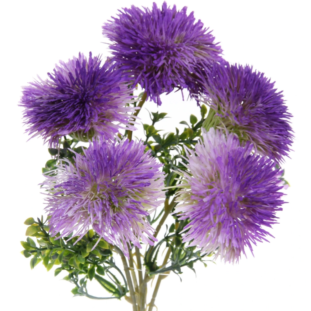 Искусственные цветы «Волшебство лета» 32см Одуванчики 5 цветков сиреневые