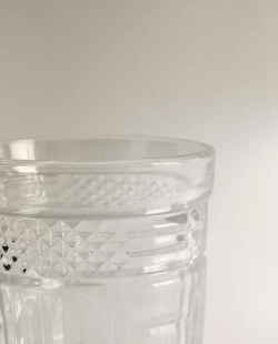 ZARA HOME СТАКАН ИЗ СТЕКЛА С РЕЛЬЕФНЫМ УЗОРОМ, ПРОЗРАЧНЫЙ