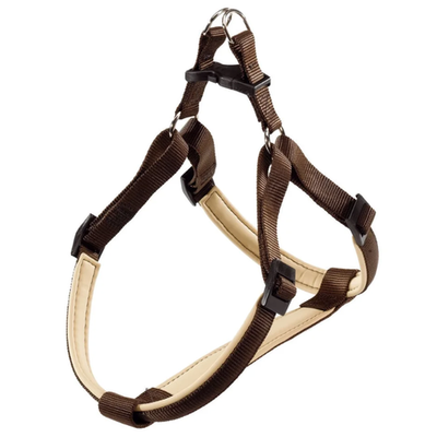 Шлейка daytona m нейлоновая с мягкой подкладкой, коричневая