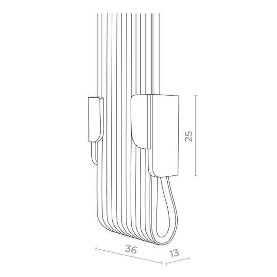Заглушка для двойного зажима ремня ST Luce Band ST411.419.04
