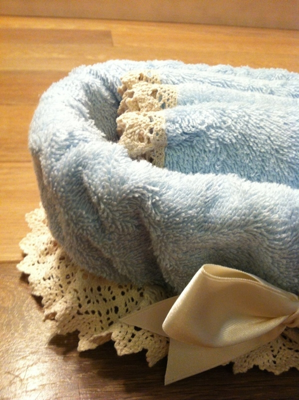 Комплект махровых полотенец и корзинка Rombetti голубой от Old Florence