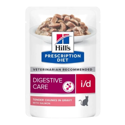 Пауч для кошек Hill`s Prescription Diet i/d, лечение ЖКТ, с лососем