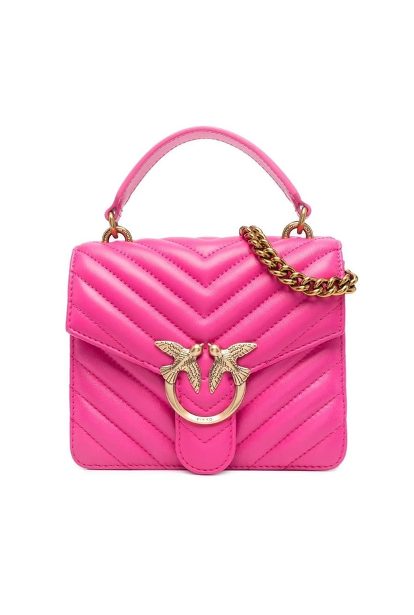 MINI LOVE BAG TOP HANDLE CHEVRON – fuchsia