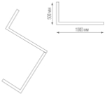 Подвесной светодиодный светильник 57.6Вт 3000K