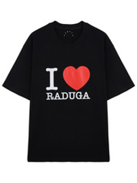 Футболка I LOVE RADUGA (ЧЕРНАЯ)