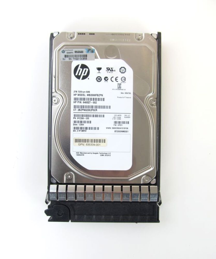Жесткий диск HP 2TB 6G SAS 7.2K RPM LFF DP MIDLINE MB2000FBUCL