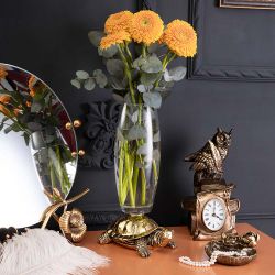 Ваза для цветов Черепаха Бронза