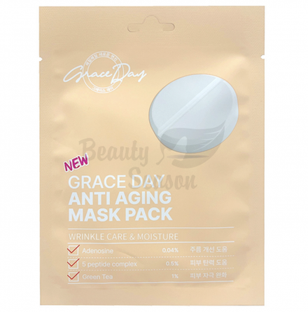 Тканевая маска с аденозином и пептидами Grace Day Anti Aging Mask Pack 1 шт