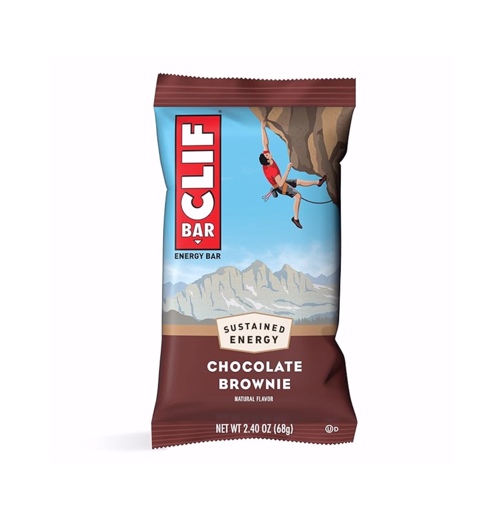 Clif Bar - Протеиновые батончики со вкусом шоколадного брауни - Сделано из органического овса - 10 г белка - Не содержит ГМО - На растительной основе - Энергетические батончики