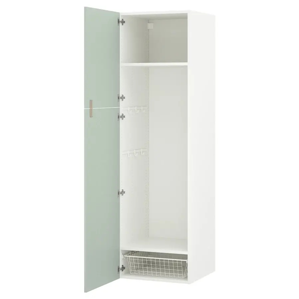 Книжный шкаф -  ENHET IKEA/ ЭНХЕТ ИКЕА, 210х60 см, белый/зеленый