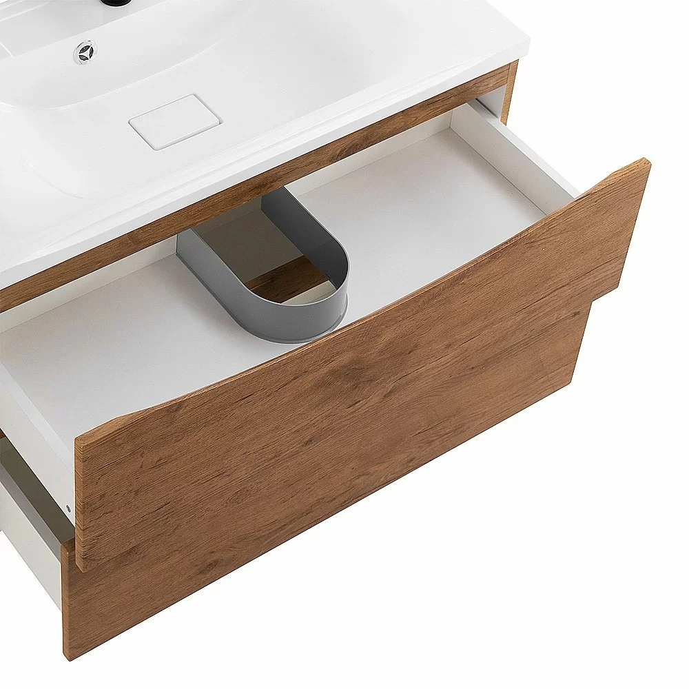 Тумба с раковиной Belbagno MARINO 80 2C-SO/BB800/450-LV-MR-PR Rovere Nature