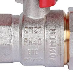 Кран шаровый со сгоном ROMMER Н-В 3/4" бабочка полнопроходной 39415