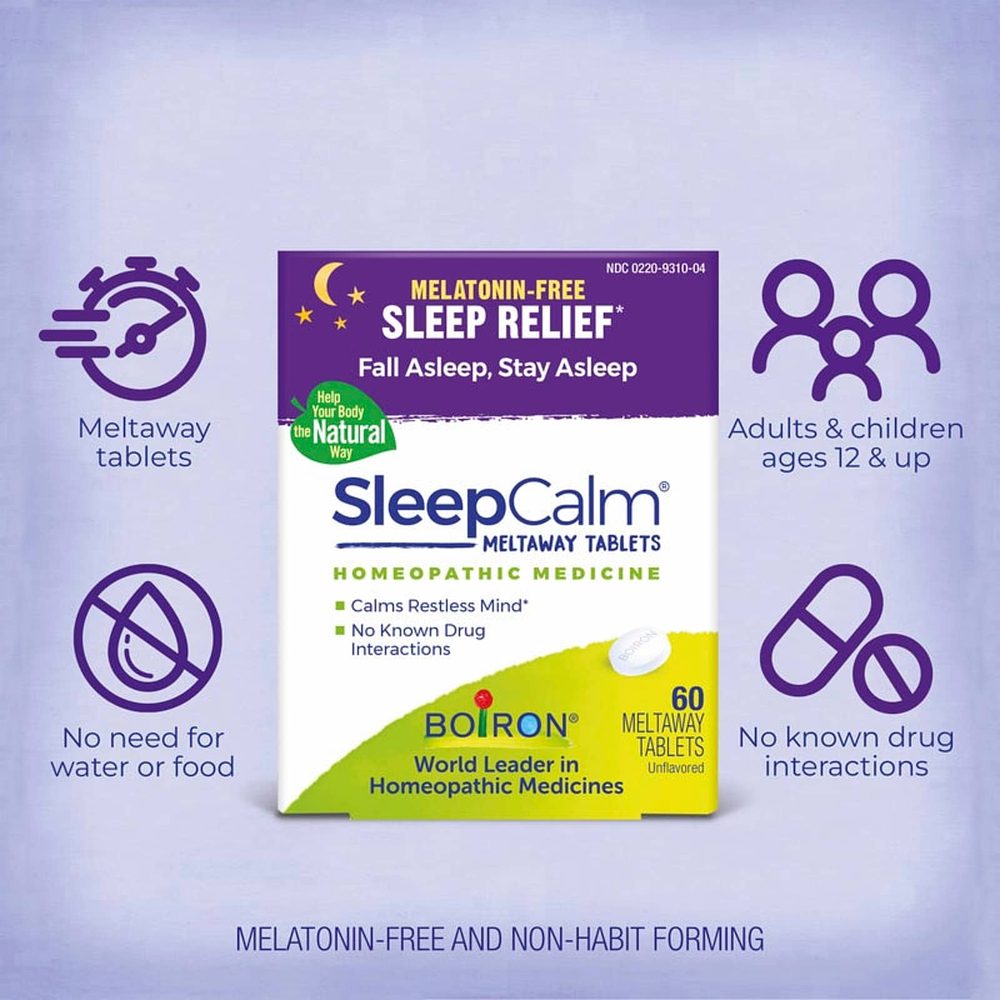 Boiron, SleepCalm®, без добавок, 60 таблеток для рассасывания