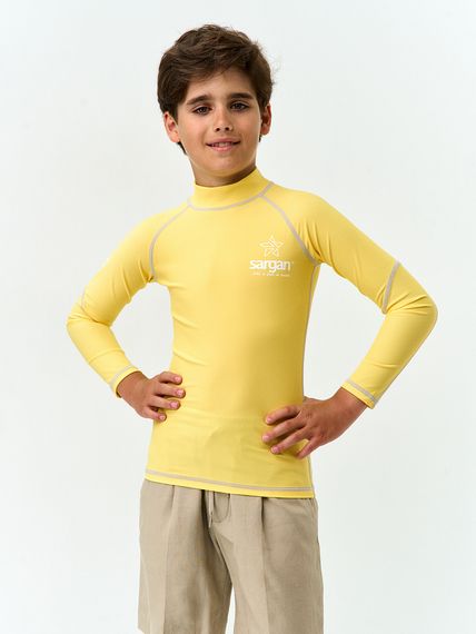 Футболка рашгард лонгслив Sargan Агидель UPF 50+  детская желтая