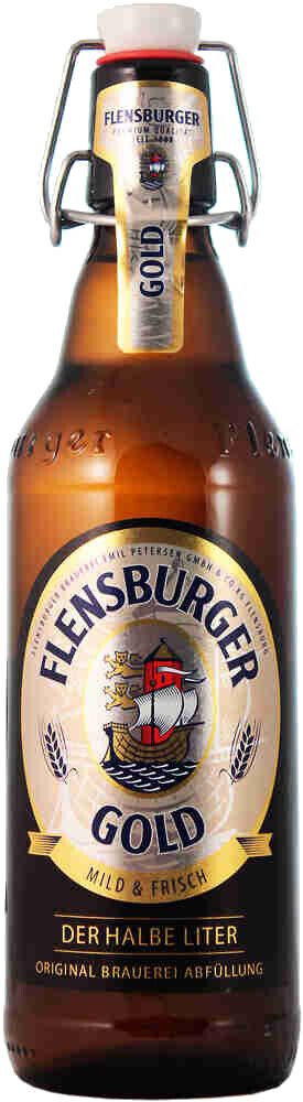 Пиво Фленсбургер Голд / Flensburger Gold 0.5 - стекло