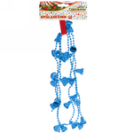 Бусы на ёлку 1,5м «Колокольчики» 2см, Синий