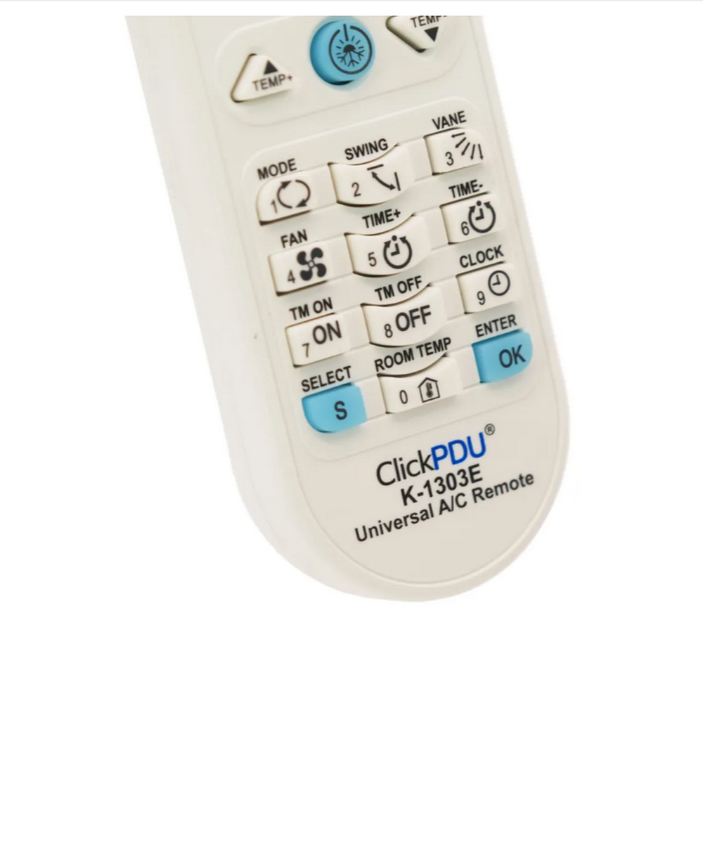 Пульт для кондиционеров CLICKPDU K-1303E(KT-E08) универсал.