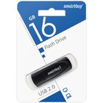 Флеш-диск 16 GB SMARTBUY Scout USB 2.0, черный, SB016GB2SCK