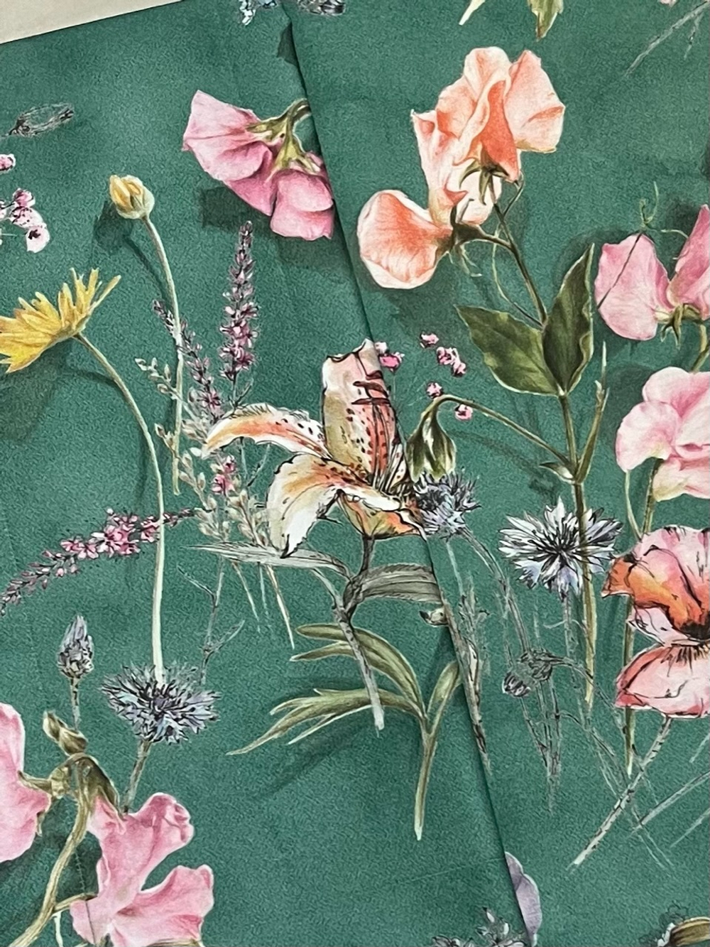 Постельное белье 2 спальное евро Mirabello Campagna In Fiore зеленое