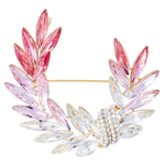 Брошь Fiore Luna КРЫЛЬЯ Zircon Cryastal XR12879 R/G