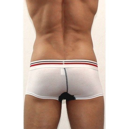 Мужские трусы хипсы белые с черной вставкой Diesel White DIS0173